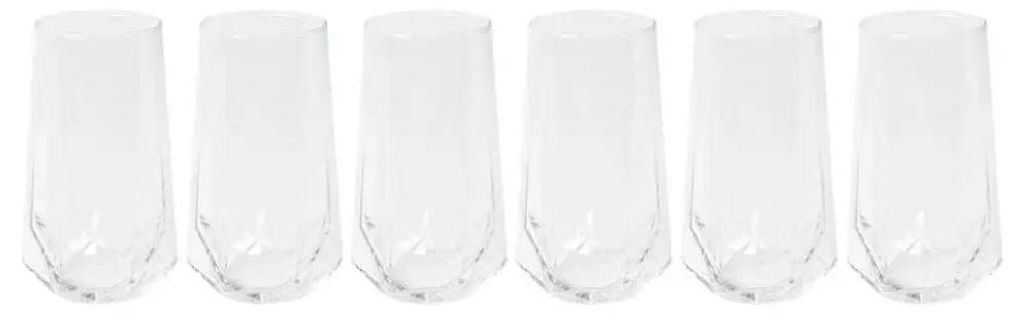 Vasos de agua LAV Valeria de vidrio, 460 ml, 64x140 mm, 6 Imagen del producto 