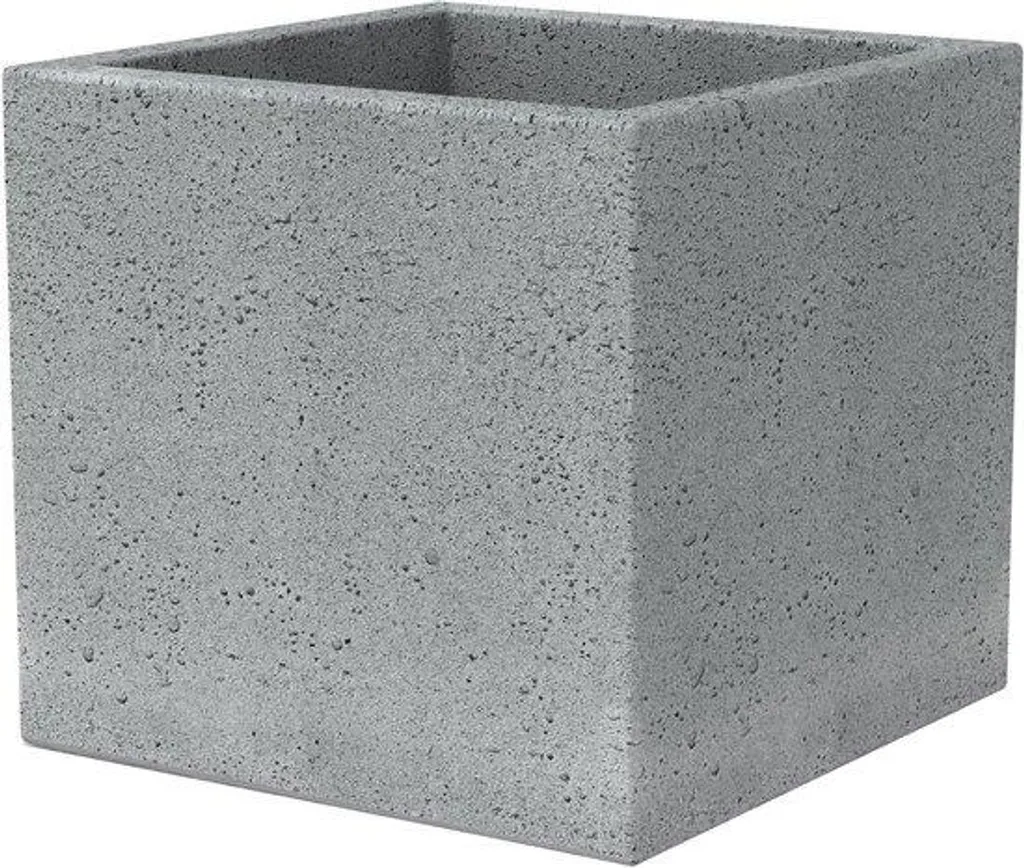 Grand pot de fleur gris 44 litres en plastique durable 40x40x33 cm