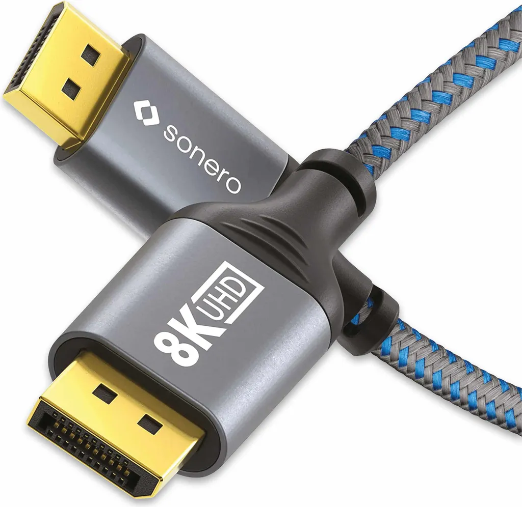 Sonero Cavo DisplayPort 8K 60Hz 2m - Cavo Monitor Professionale 1.4