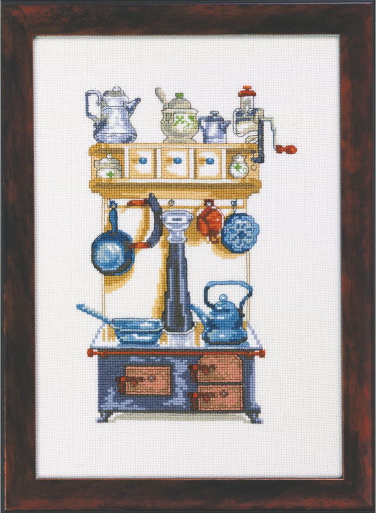 Permin Kreuzstich Stickpackung "Herd grau", Zählmuster, 22x32cm, 12-2142