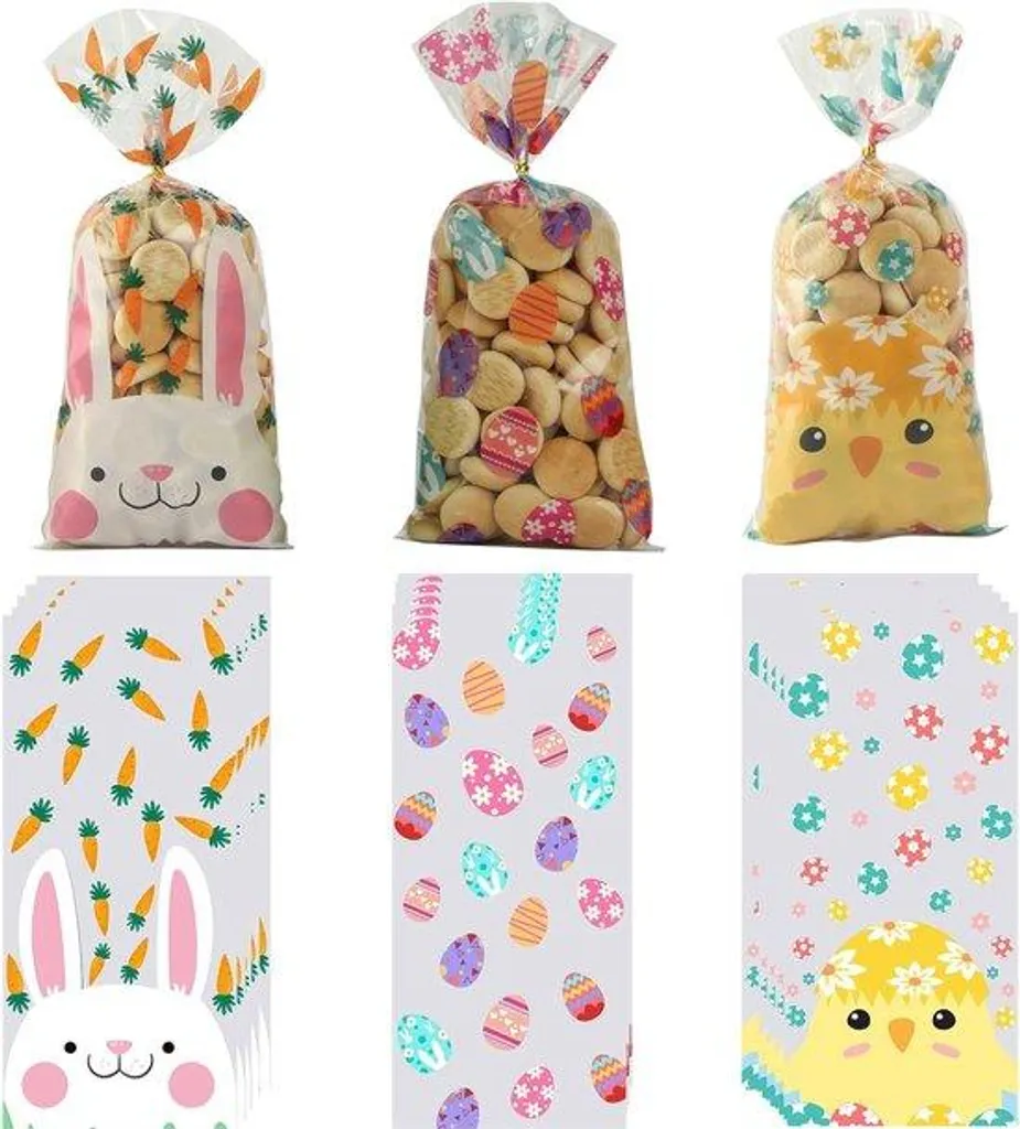 Emballages pour gâteaux de Pâques et chocolats - 105 sachets transparents