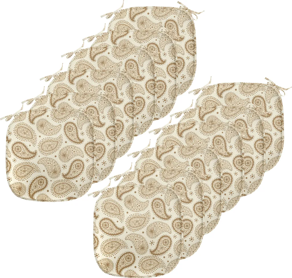 Set 12 Rivestimenti Sedie ABAKUHAUS 40x40cm - Design Orientale Crema
