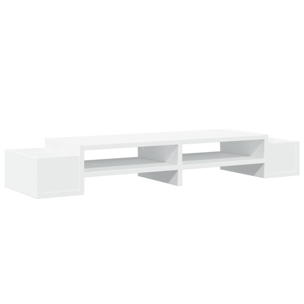 vidaXL Support d'écran avec espace de rangement Blanc Image du produit 
