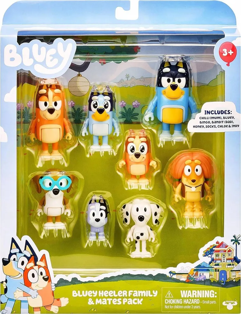 Set de 8 Figurines Bluey et ses Amis pour Enfants - Coffret Multi-Pack Jeu