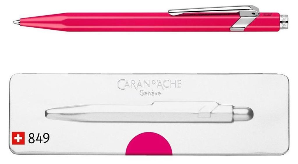 Kuličkové pero "849 Popline", růžová, CARAN D'ACHE 849.590 Obrázek produktu 