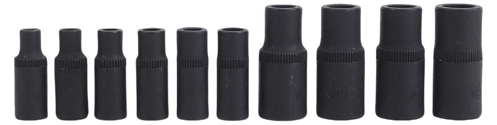 10-teiliges magnetisches Gewindebohrer-Steckschlüssel-Set mit Halter, 1/4" und 3/8" Antrieb, legierter Stahl, für enge Stellen, Autoreparatur