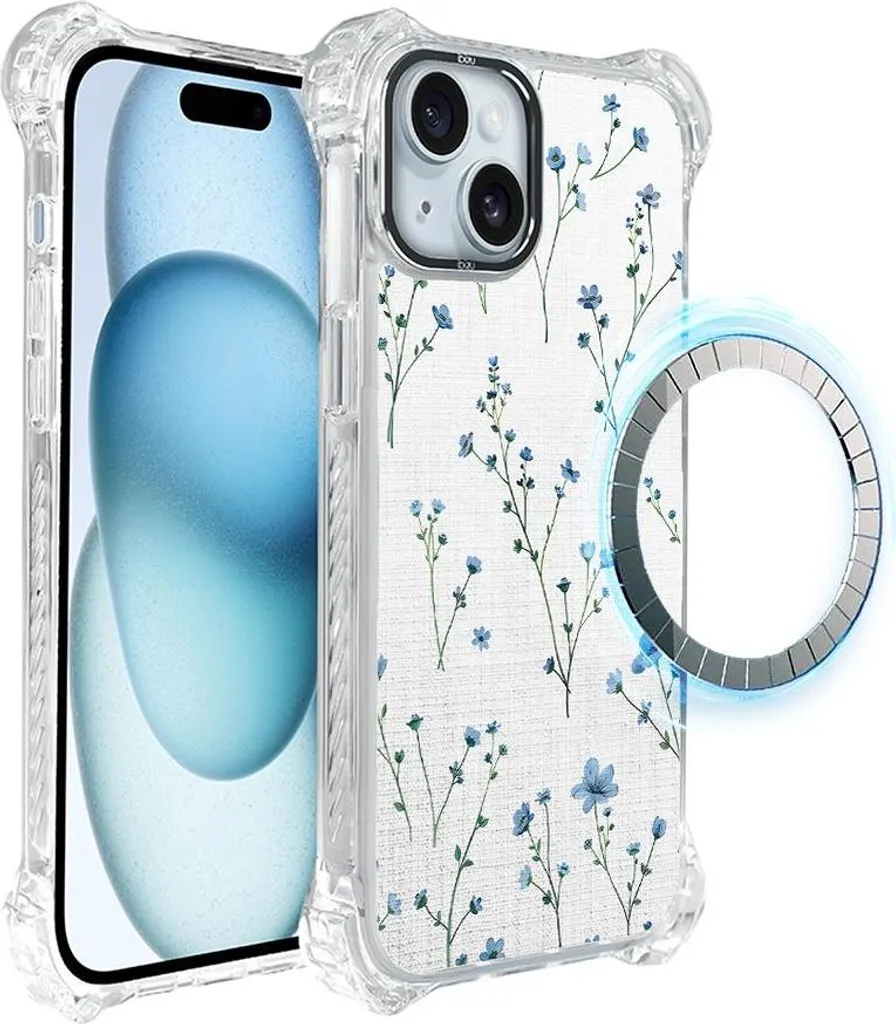 Cover iPhone 15 Plus IBIZU DropGuard Ultra Robusta Blue Dream