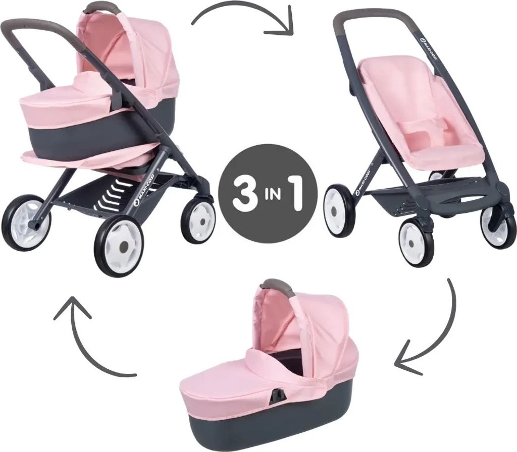Smoby Maxi Cosi & Quinny Deep Puppenwagen 3in1 Rosa Produktbild 30