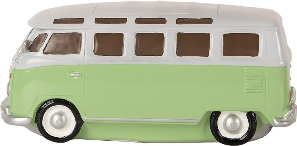Clayre & Eef Lampa stołowa Bus 24x10x11 cm Zielony Plastik Zdjęcie produktu 