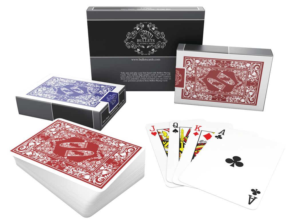 Plastik Spielkarten, Bridge-Format, Doppelpack.Stil:4 Eckzeichen