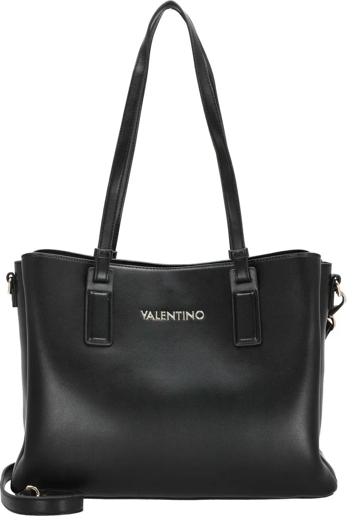 Sac Valentino Clio Noir 26 en Similicuir Grainé - Shopper Luxe Rigide