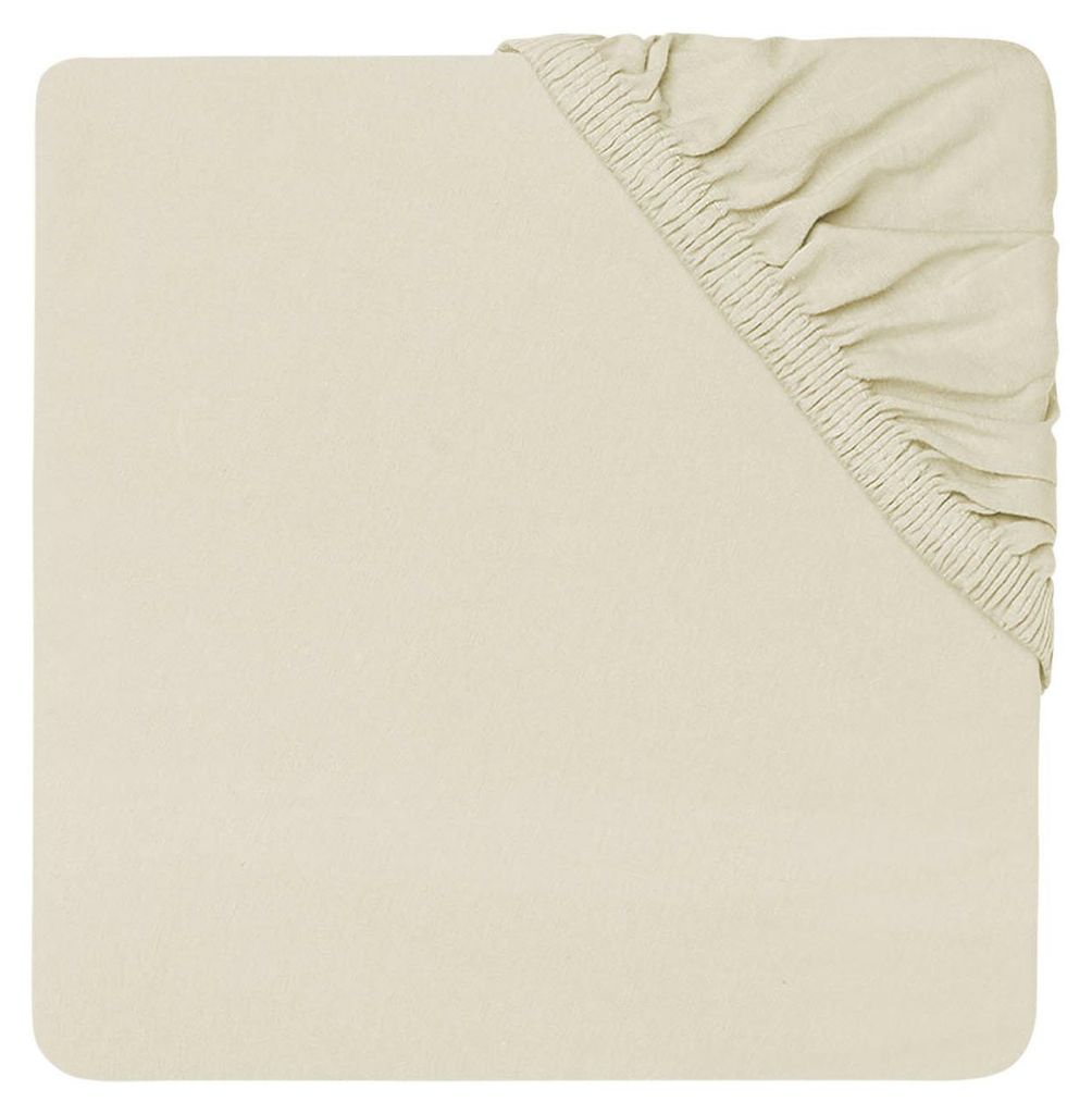 Spannbettlaken Gitterbett Jersey 60 x 120 cm - Ivory Produktbild 