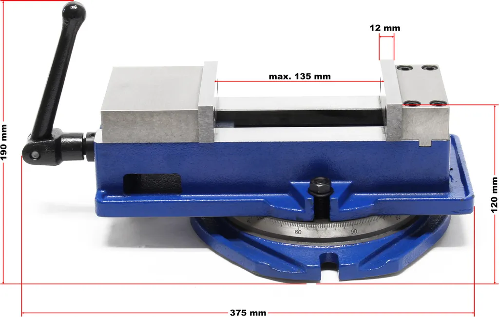Étau d'atelier pivotant 100mm haute stabilité avec base rotative 360 - 4