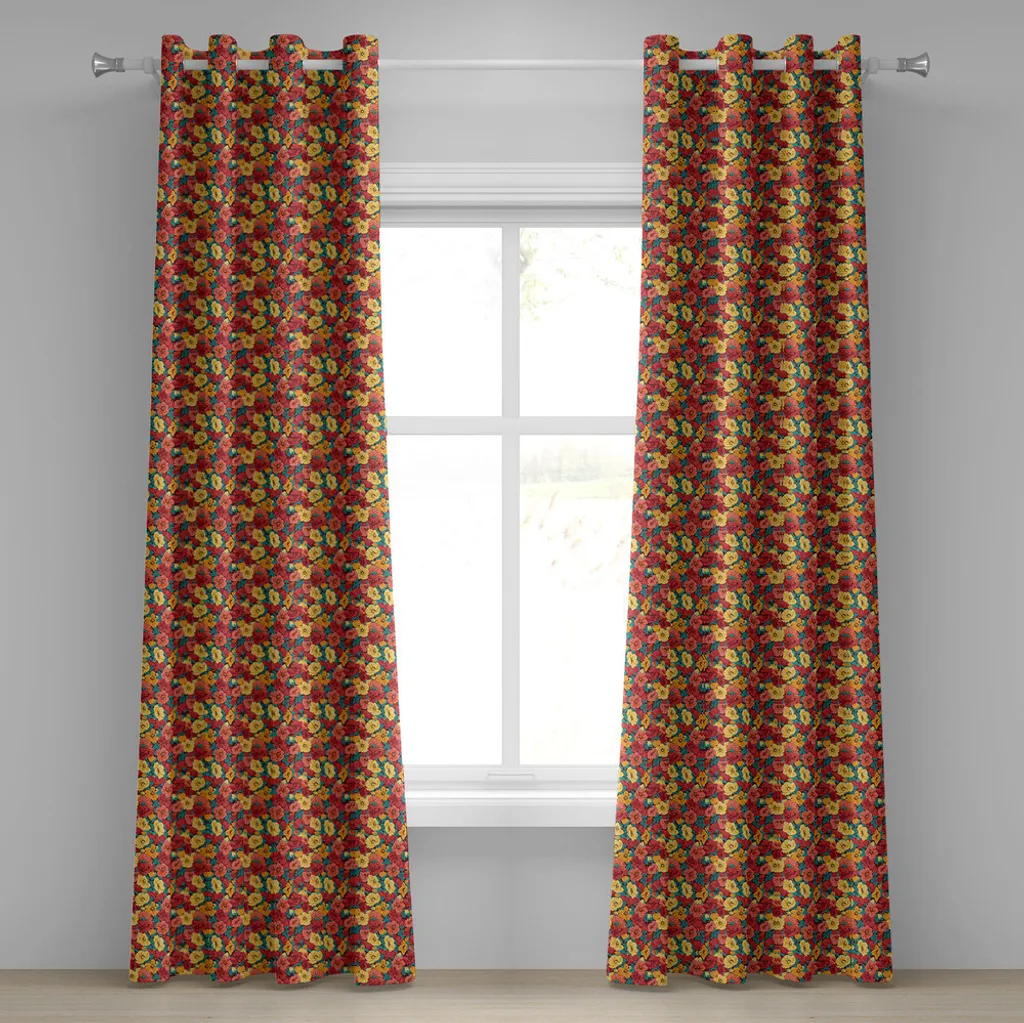 Rideaux Tamisants Anti-Regard Motif Floral pour Intimité et Déco