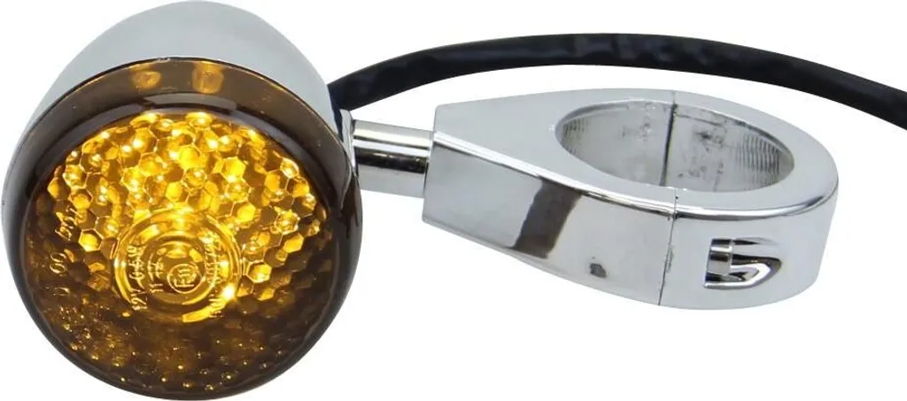 Clignotant LED Moto pour Customisation Cadre et Fourche Chrome Harvey