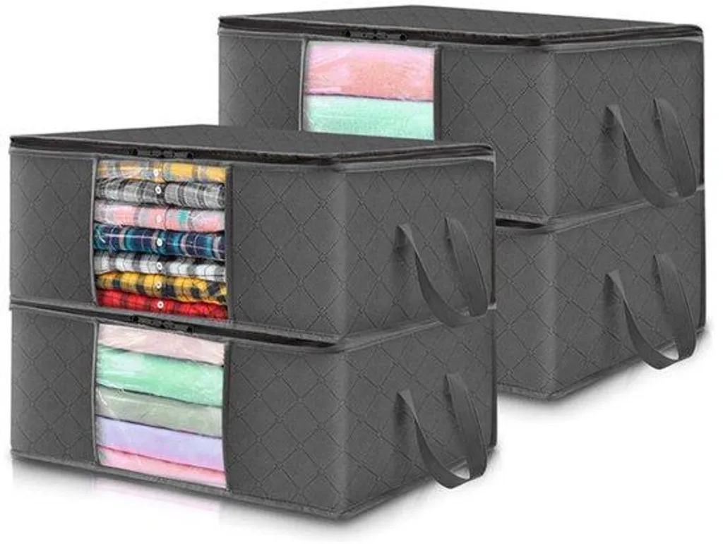 Housse de rangement sous lit 90L : stop aux vêtements froissés !
