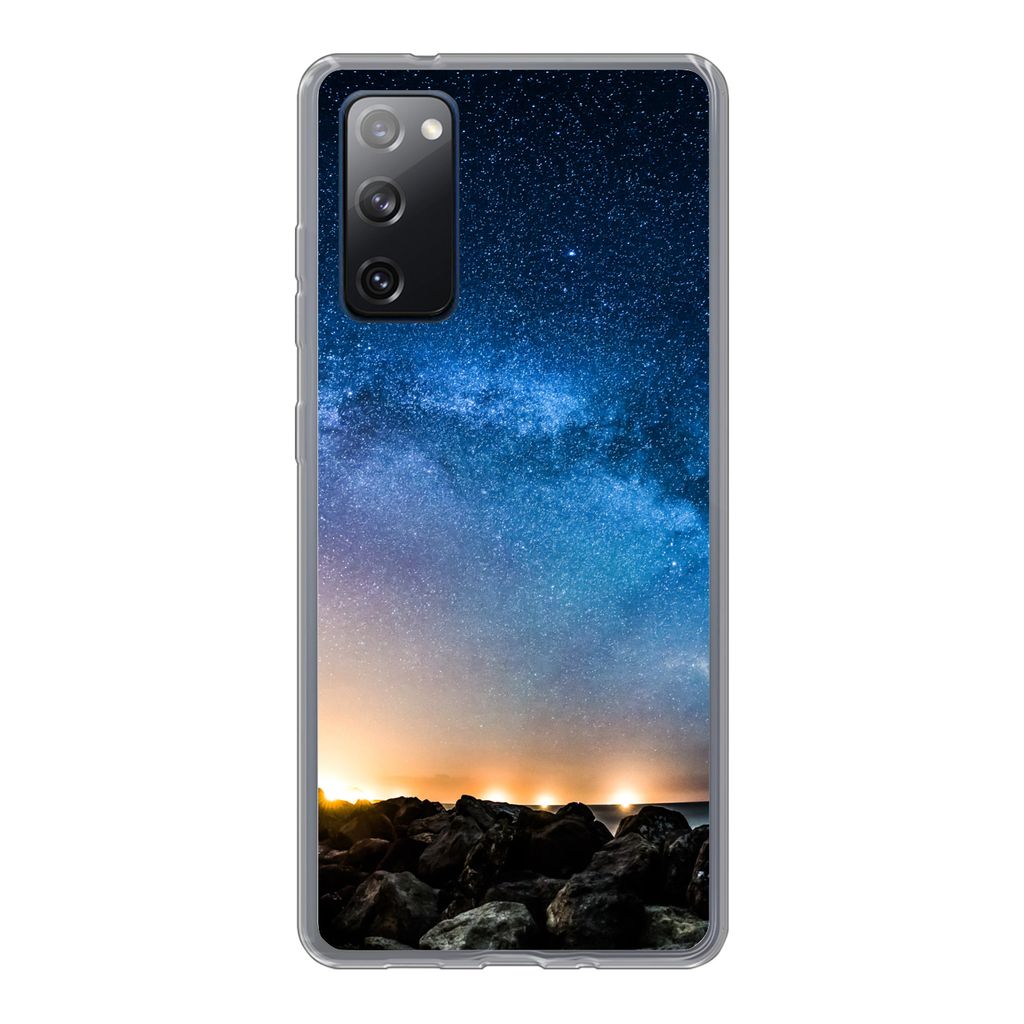 MuchoWow Handyhülle Schutzhülle Hülle für Samsung Galaxy S20 FE Galaxie - Universum - Sonne - Jungen - Mädchen - Kinder Silikon Softcase Han...