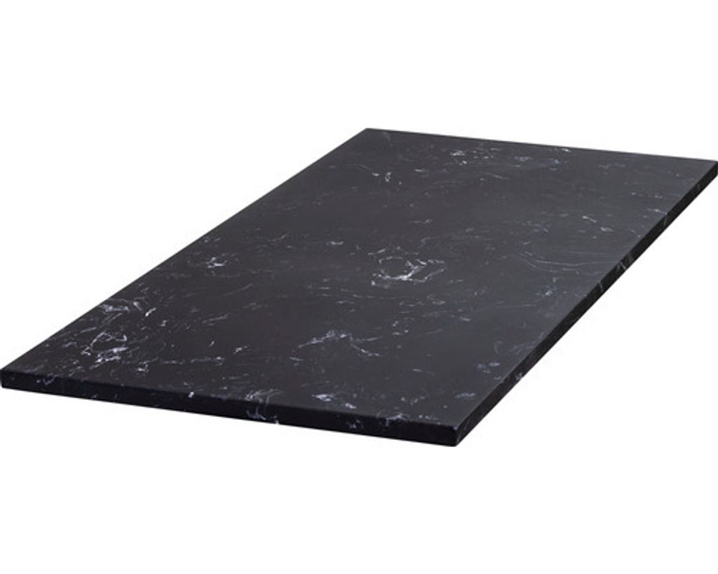 Waschtischunterschrank Sanox Loft BxHxT 161 x 47 cm x 46 cm Frontfarbe black oak mit Waschtischplatte Kunststein schwarz 2 Auszüge links