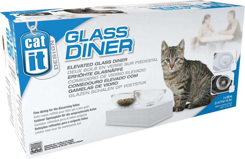 Catit Style Glass Diner schwarz Produktbild 