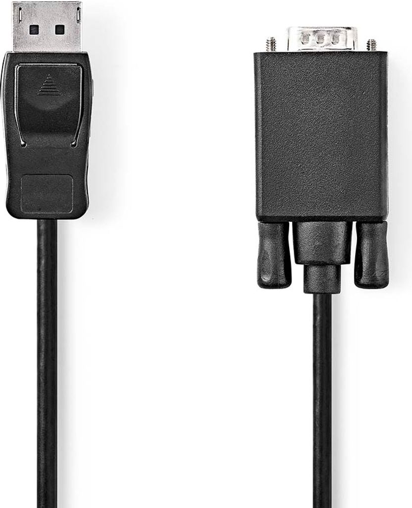 Nedis VGA-Kabel - DisplayPort Stecker - VGA Stecker - Vernickelt - Maximale Auflösung: 1080p - 2.00 m - Rund - PVC - Schwarz - Box