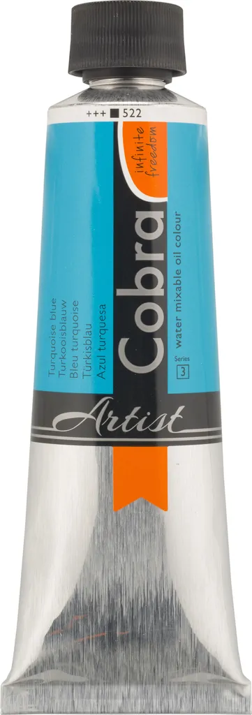 Cobra Artist Peinture Huile Mélangeable à l'Eau 150ml Bleu Turquoise 522