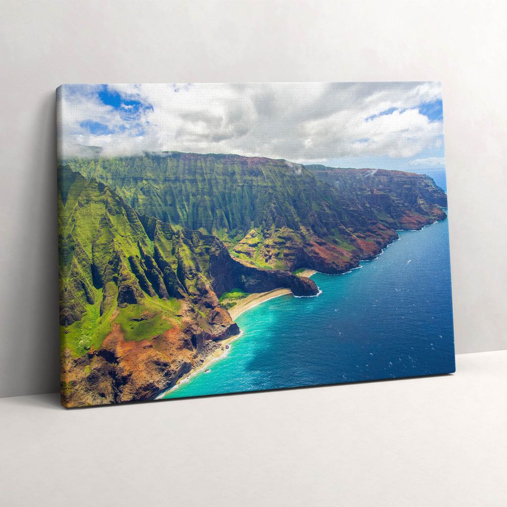 Meer auf Hawaii – Leinwandbild Wandbild – 80x60 cm – Leinwandbilder – Wandbilder – Schlafzimmer – Flur