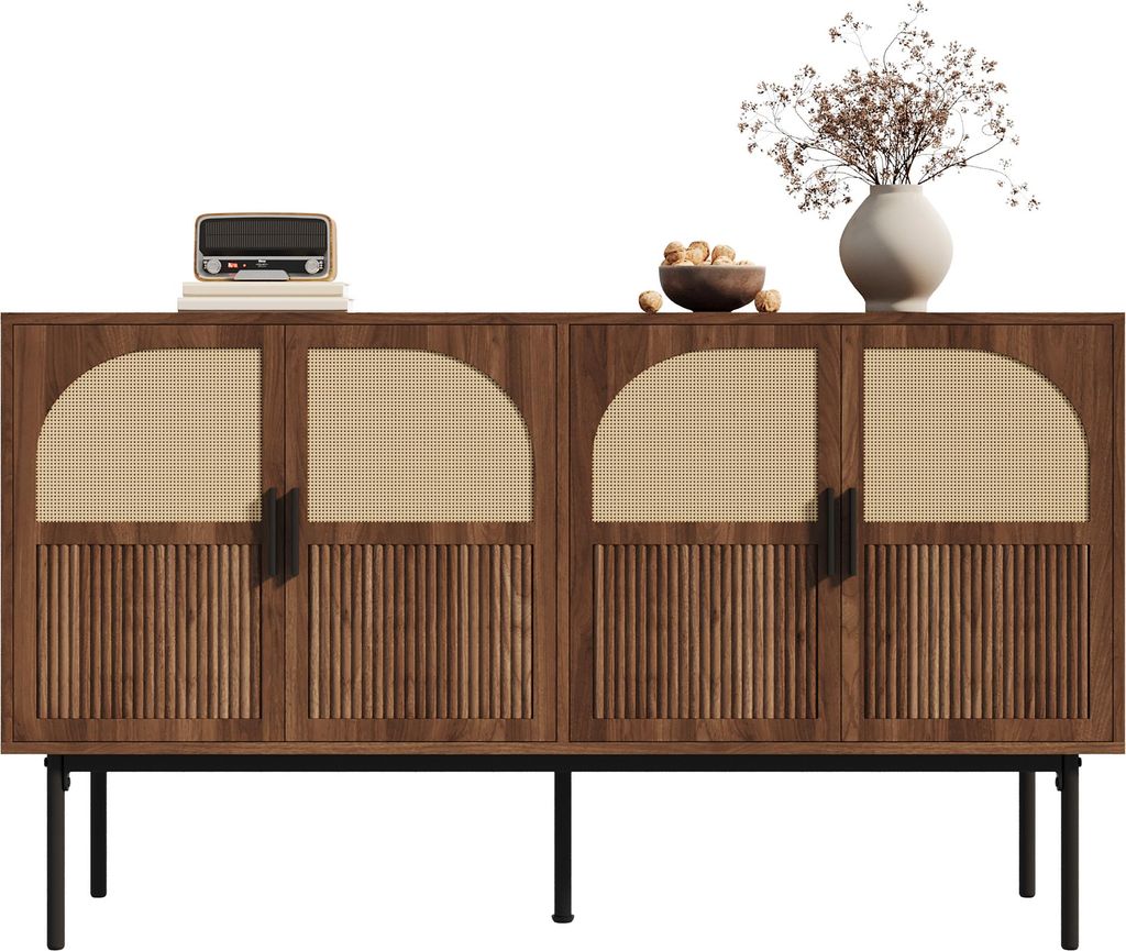 Fortuna Lai Modern and simple Anrichte Moderne Sideboard Schrank Anrichte Stauraum Buffet Wohnzimmer Set,140L x 40B x 80H(cm)