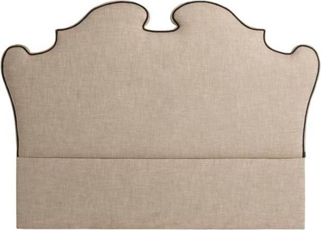 Casa Padrino Designer Bett-Kopfteil Beige 200 x H. 144 cm - Luxus Qualität