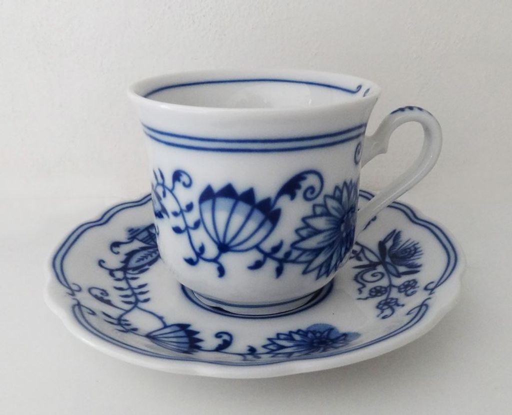 Kávový šálek s podšálkem, cibulák, 150 ml, porcelán Leander Produktbild 