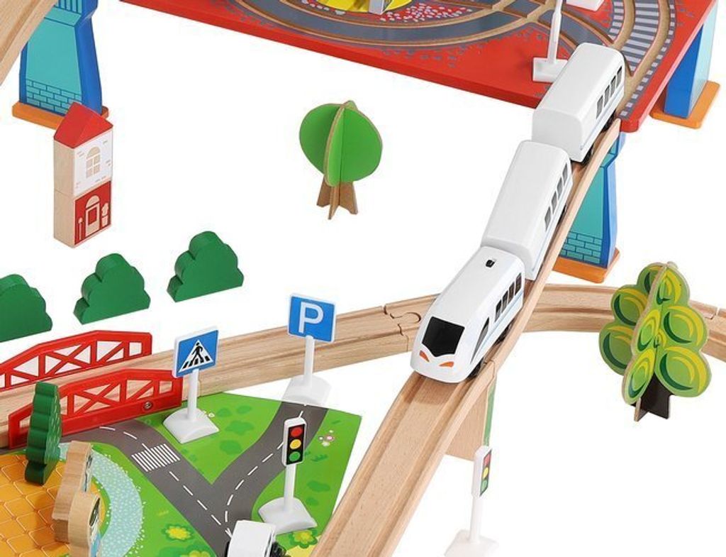 Kruzzel Wooden Railway - batteriebetriebener Zug Produktbild 29
