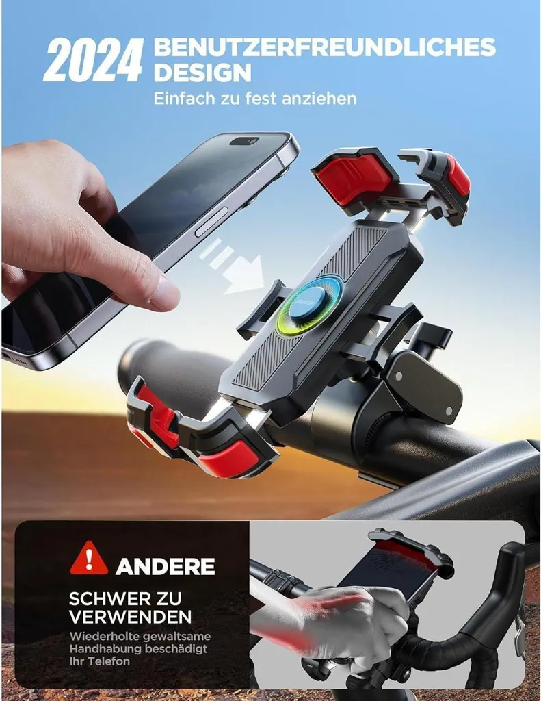 Support de téléphone vélo pour navigation GPS iPhone et Samsung