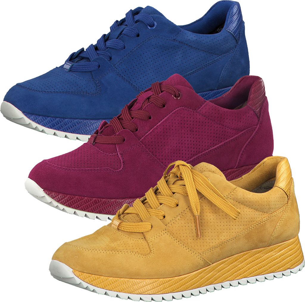 Tamaris 1-23731-24 Damen Schnürschuhe Plateau Halbschuhe Leder, Größe:37 EU, Farbe:Gelb
