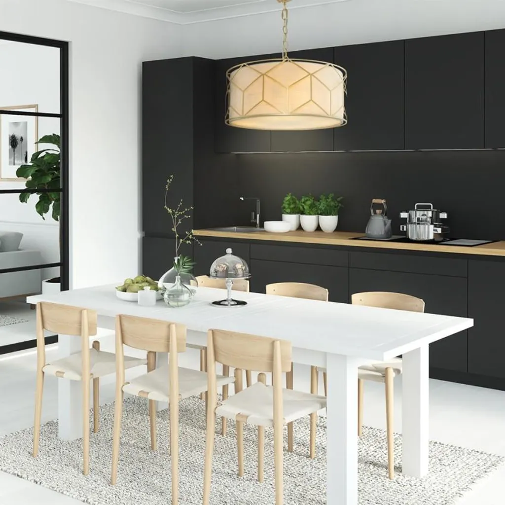 Plafonnier Chic en Lin Naturel et Structure Dorée E27 - Finition Premium