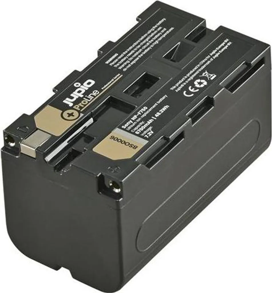 Batterie Jupio NP-F750 6700 mAh Idéale pour Moniteur et Torche Vidéo