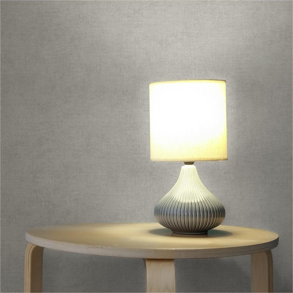 Tapete Einfarbig M1-No.11412 Vliestapete Textilstruktur Grau Wohnzimmer Schlafzimmer