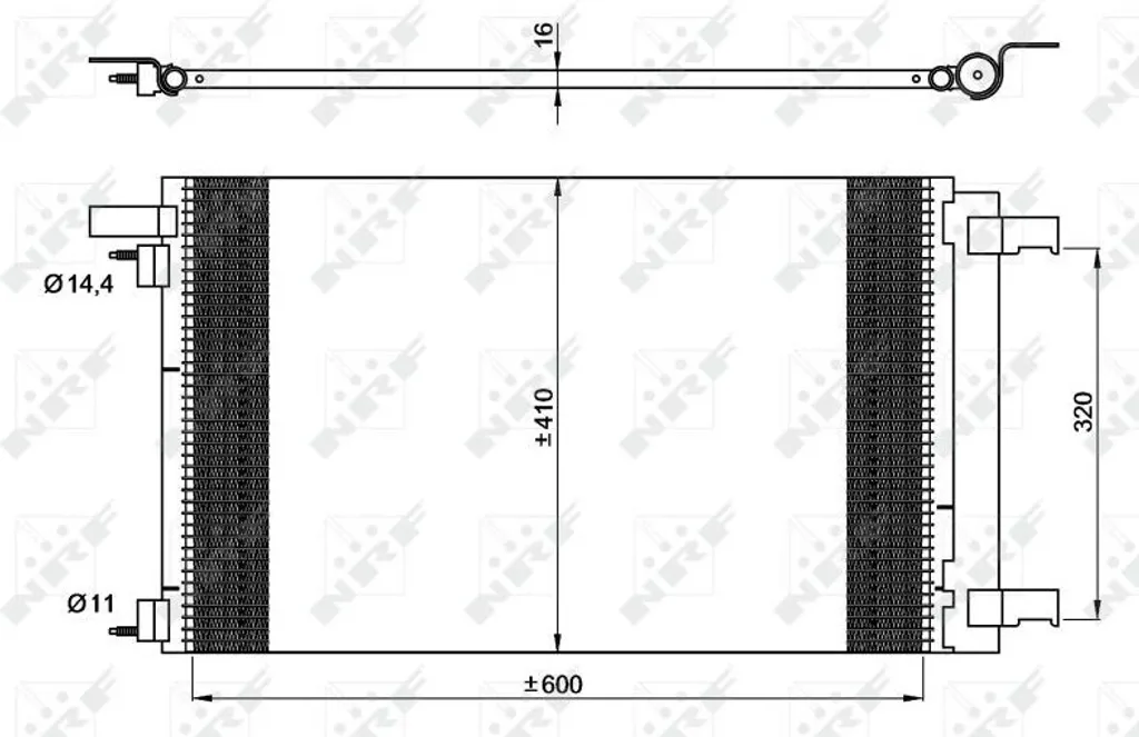 Condenseur clim 6455HW avec sécheur intégré haute performance NRF