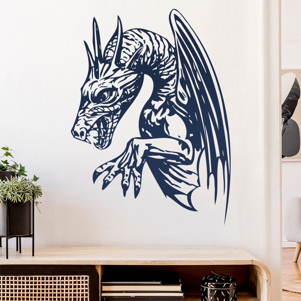 Drachen Klaue Wandtattoo in 6 Größen - Wandaufkleber Wall Sticker - Dekoration, Küche, Wohnzimmer, Schlafzimmer, Badezimmer