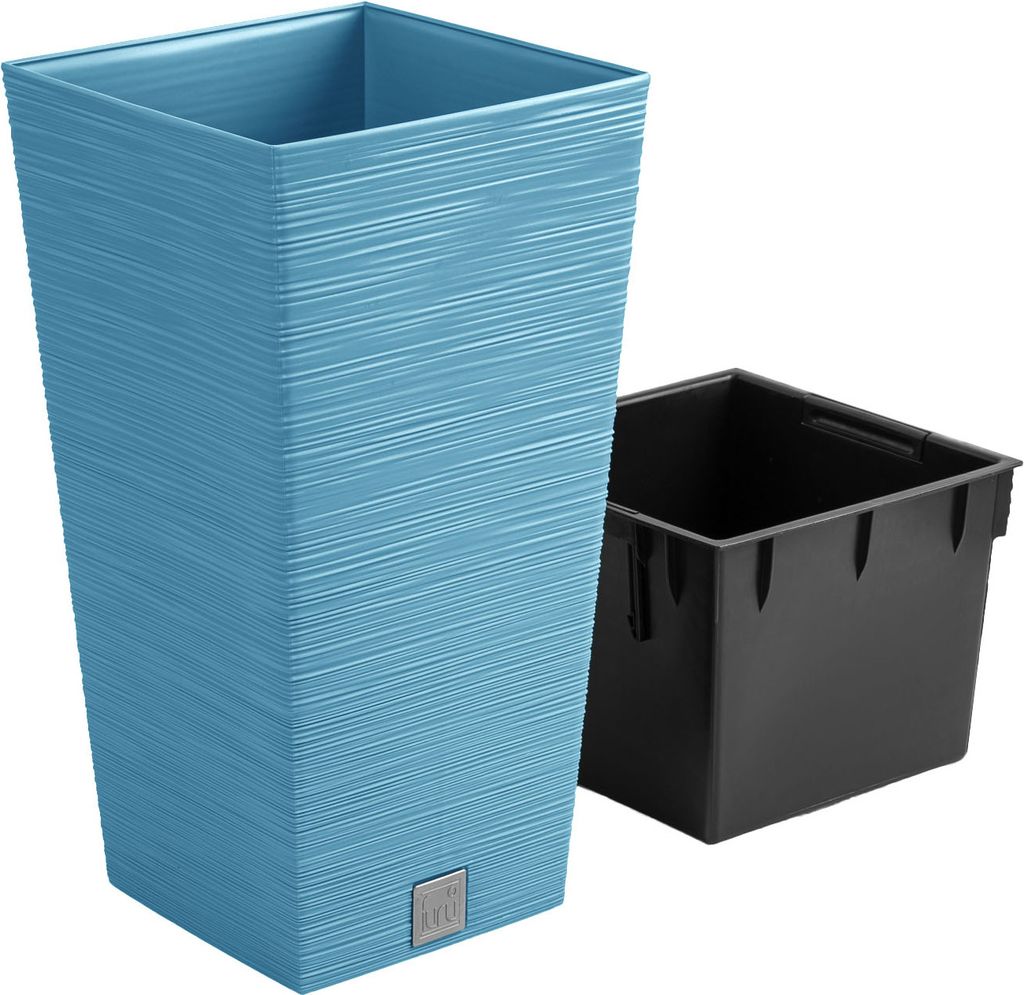 Vaso da fiori blu scandinavo con inserto quadrato Furu Immagine del prodotto 