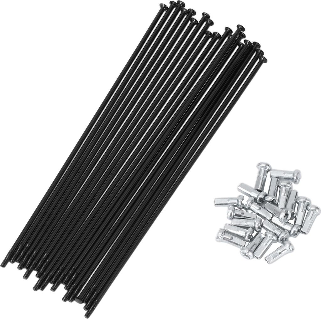 20 Set 14G Gerader Zug Fahrrad Speichen 139mm Gerade Zug Fahrrad Rad Speichen Kohlenstoffstahl Schwarz