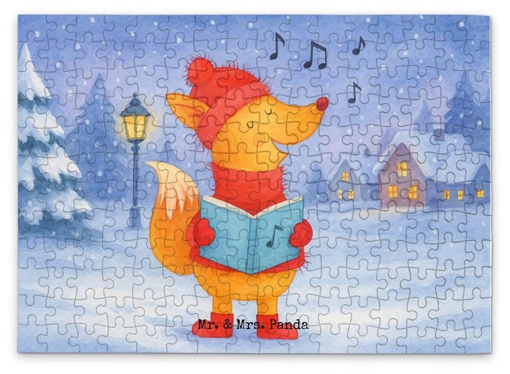 Mr. & Mrs. Panda Puzzle Fuchs Sänger Design 192 Teile - Weiß - Geschenk, Winter, Singen, 1500, 1000, 2000, Weihnachten, Weihnachtslieder, 500, He...