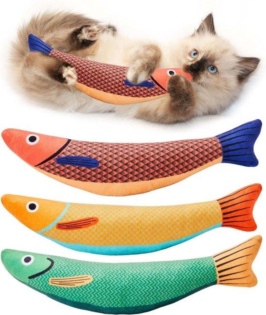 Katenspielzeug - Interaktives Spielzeug für Katzen, Set von 3, elastisches Spielzeug mit Katzenkätzchen-Geschmack und Laut, weich und langlebig, ...
