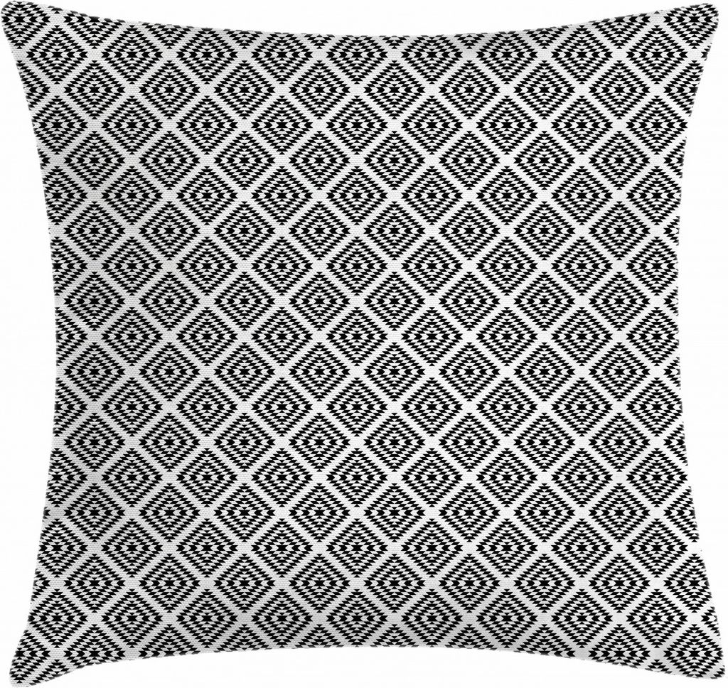 ABAKUHAUS aztekisch Kissenbezug, Monochrome Boho Entwurf, Digitaldruck Wasser Resistent Farbfest mit Reißverluß und Waschbarer Kissenhülle, 60 x...