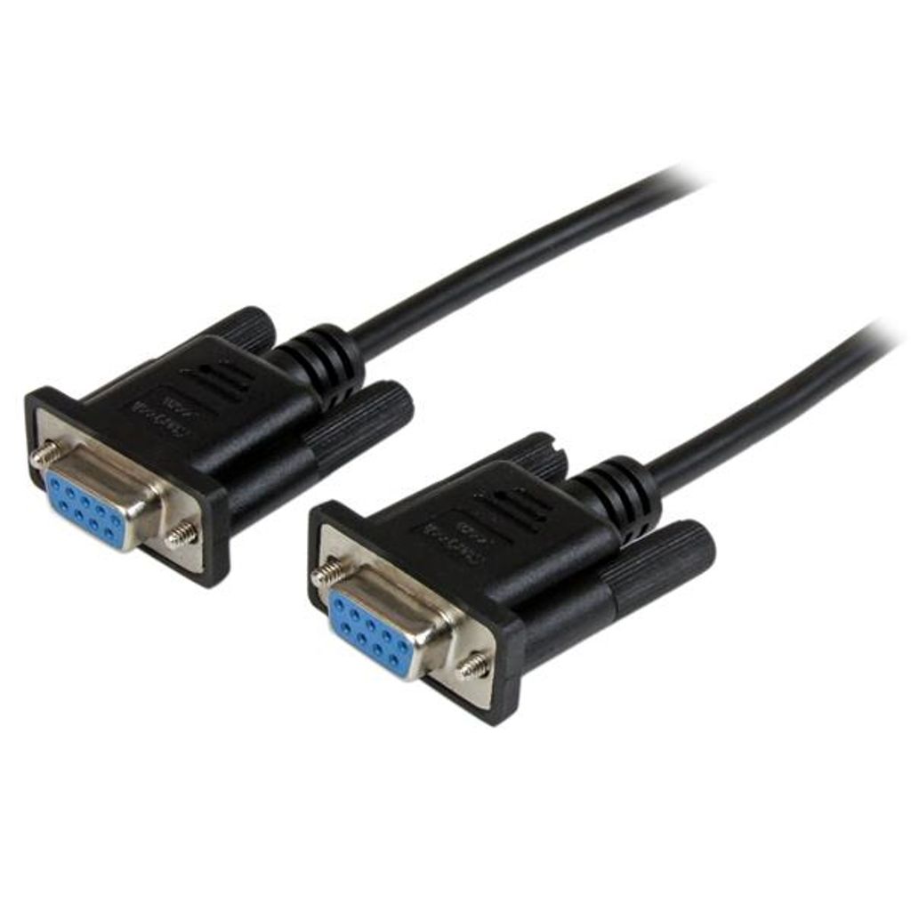 StarTech.com RS232 Serielles Kabel DB9 Null Modem 1m Schwarz Buchse-Buchse-Verbinder