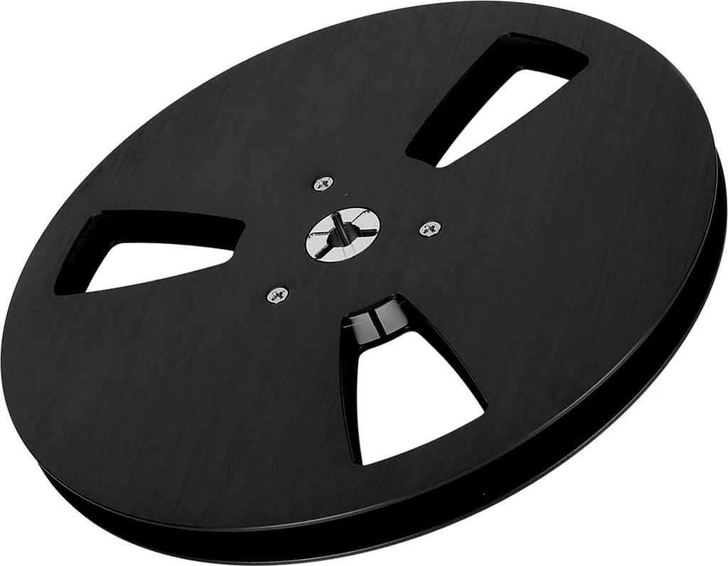 Bobine Audio Ouverte 7 Pouces Noire en Aluminium à 3 Trous pour Magnéto