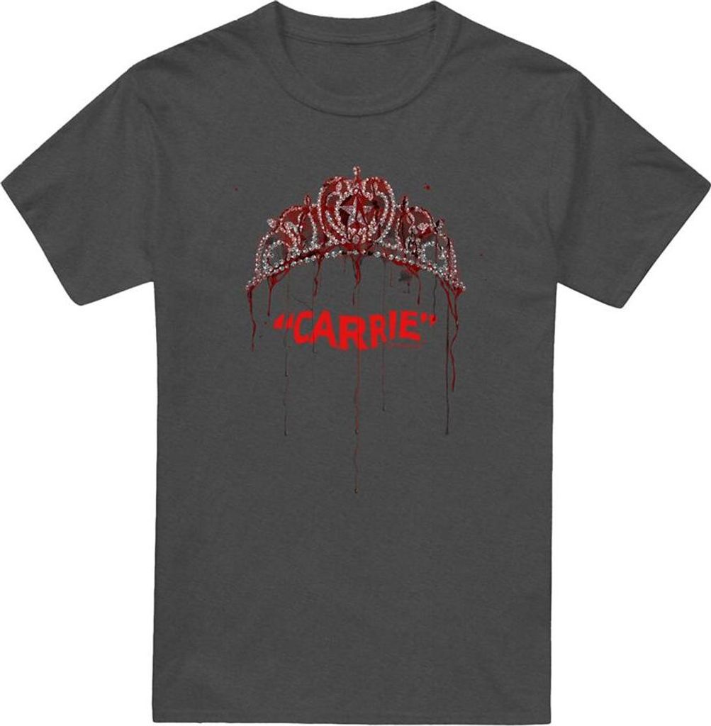 Carrie - "Prom Queen" T-Shirt für Herren/Damen Uni, meliert TV29073 (L) (Holzkohle)