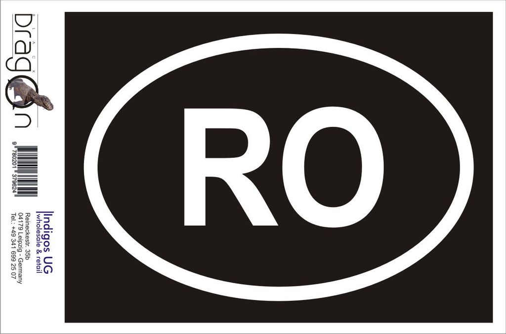 Aufkleber / Autoaufkleber - JDM / Die cut / Auto / OEM - Rumänien RO - 160x110mm weiß - Heckscheibe / Heckscheibenaufkleber
