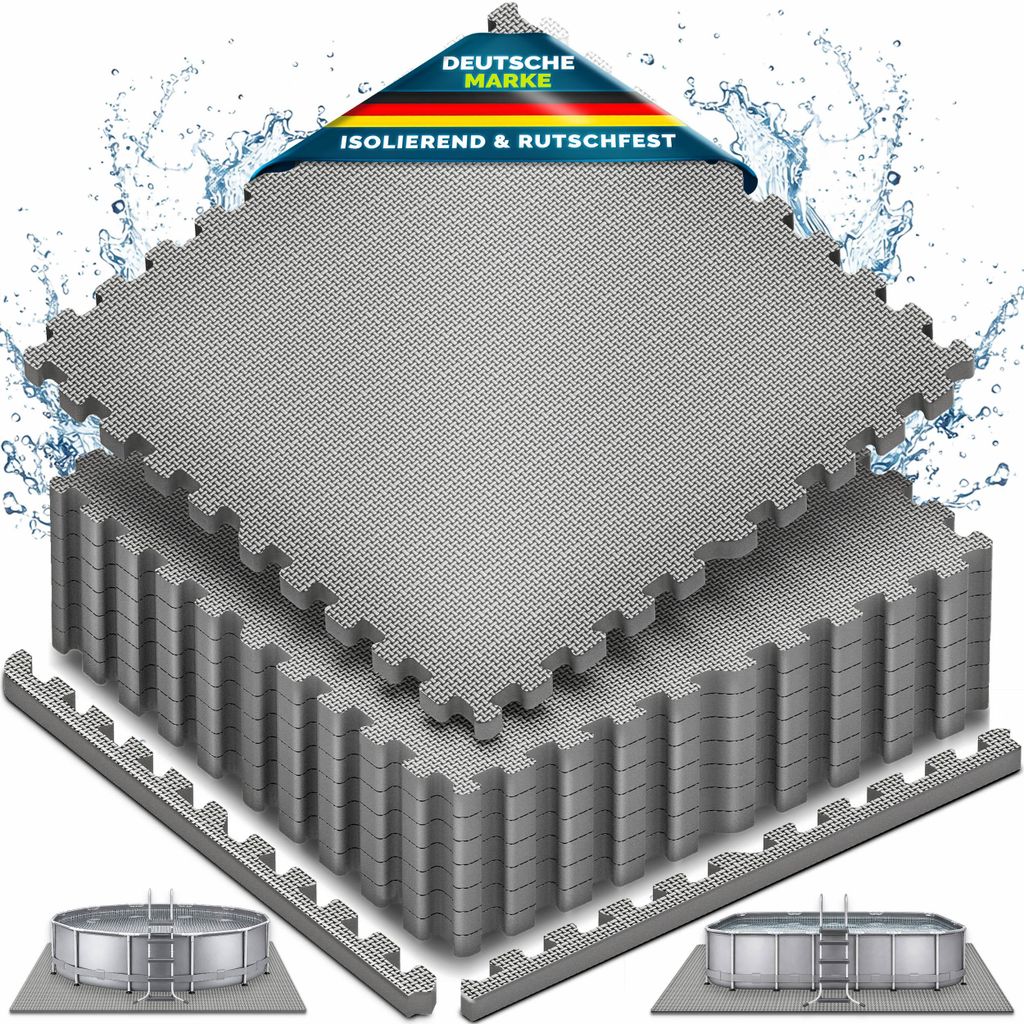 tillvex® Pool Bodenschutzmatte 48 Stück 62,5x62,5cm | Produktbild 