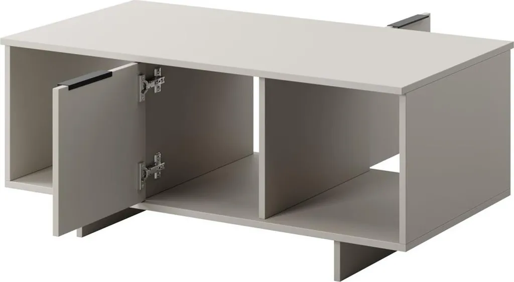 Table basse rectangulaire beige 100 cm ALMA - Meuble de salon bicolore