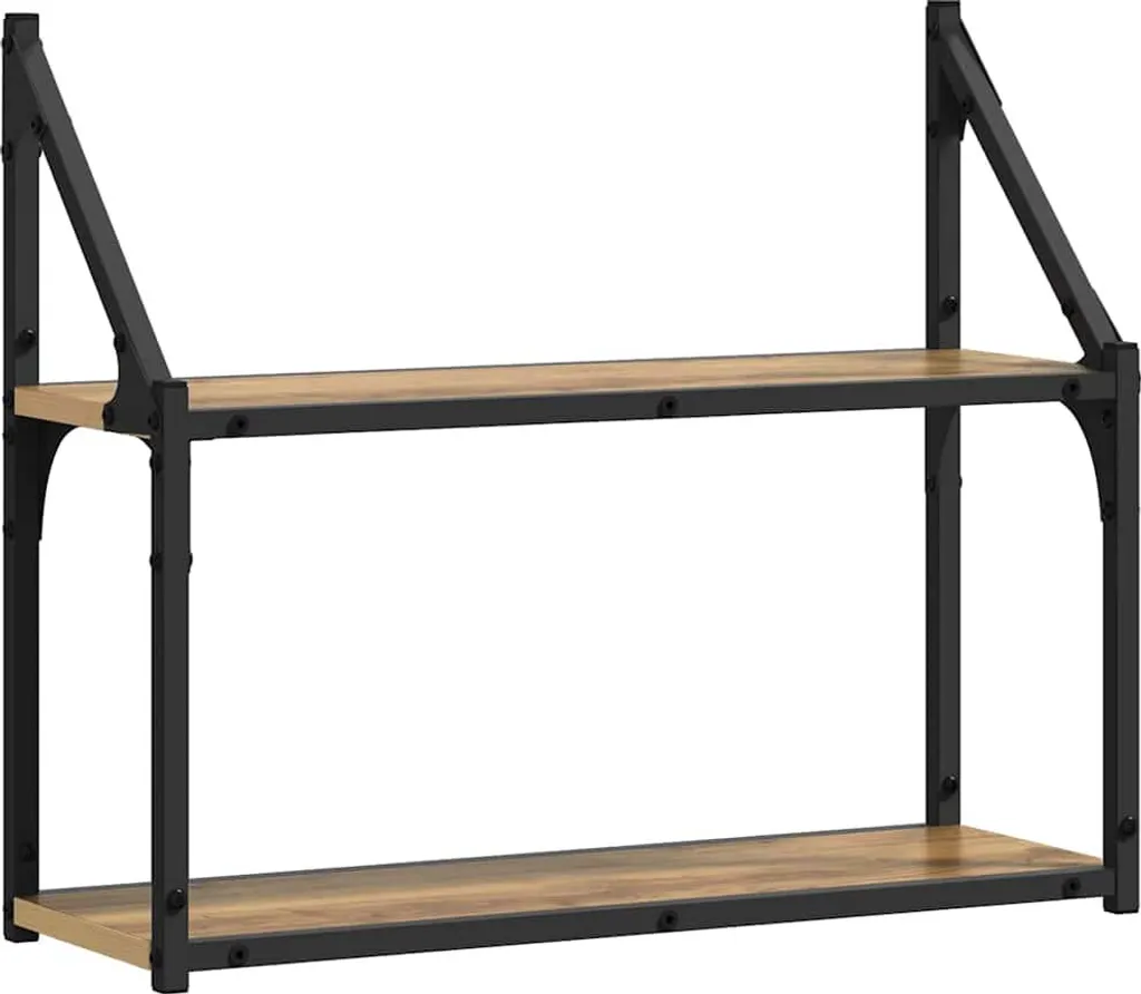 Mensola Salvaspazio Rovere Artigianale 60x21x51cm | Organizzazione Casa