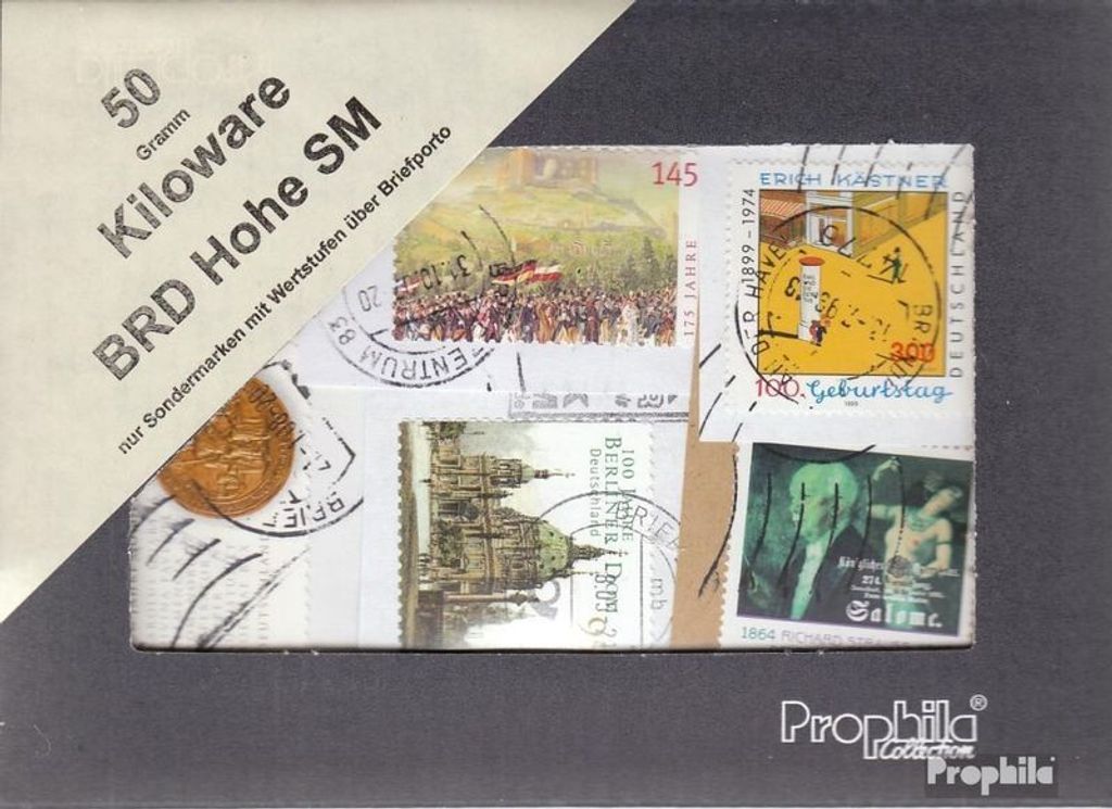 Briefmarken BRD (BR.Deutschland) 50 Gramm Kiloware gestempelt